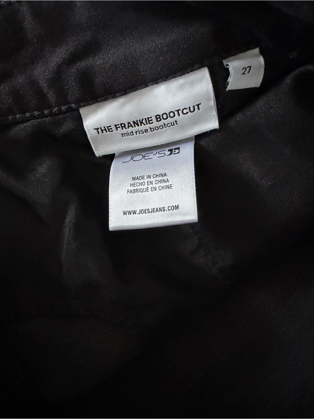 Joe's Jeans Black Frankie Mid-Rise Bootcut - Picture 4 of 4
